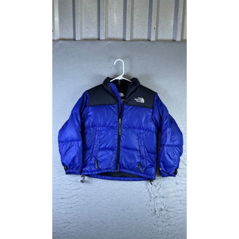 The North Face Nuptse Puffer Jacket Boys S Blue Excellent 600 Down Ripstop